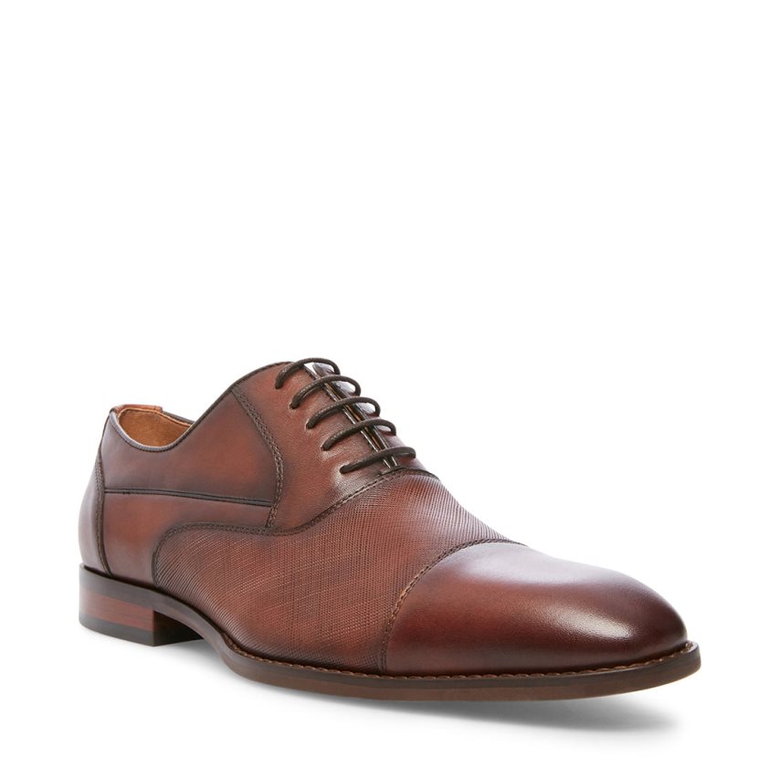 Dark Brown Steve Madden Proctor Leather Men's Derby Shoes | PH 1320ULT